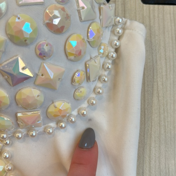 Windsor White gemmed corset top size small NWT - Picture 3 of 14